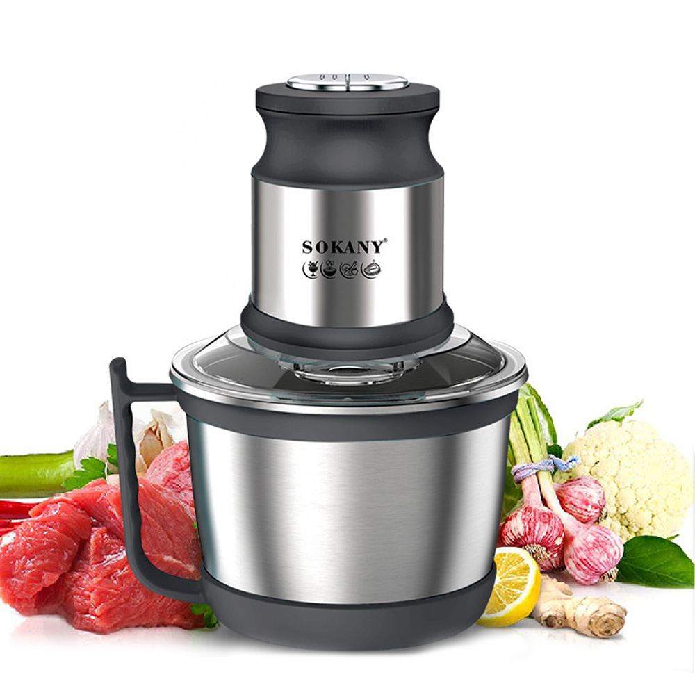 Food Processor Large - Hachoir à viande électrique multifonctionnel 3L,