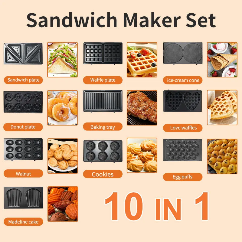 Sandwich Press Grill - Appareils électroménagers 220/110V, machine à sandwich