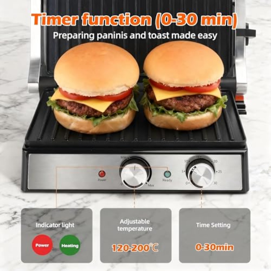 Machine à panini avec réglage  - Sandwich Press Grill avis et prix