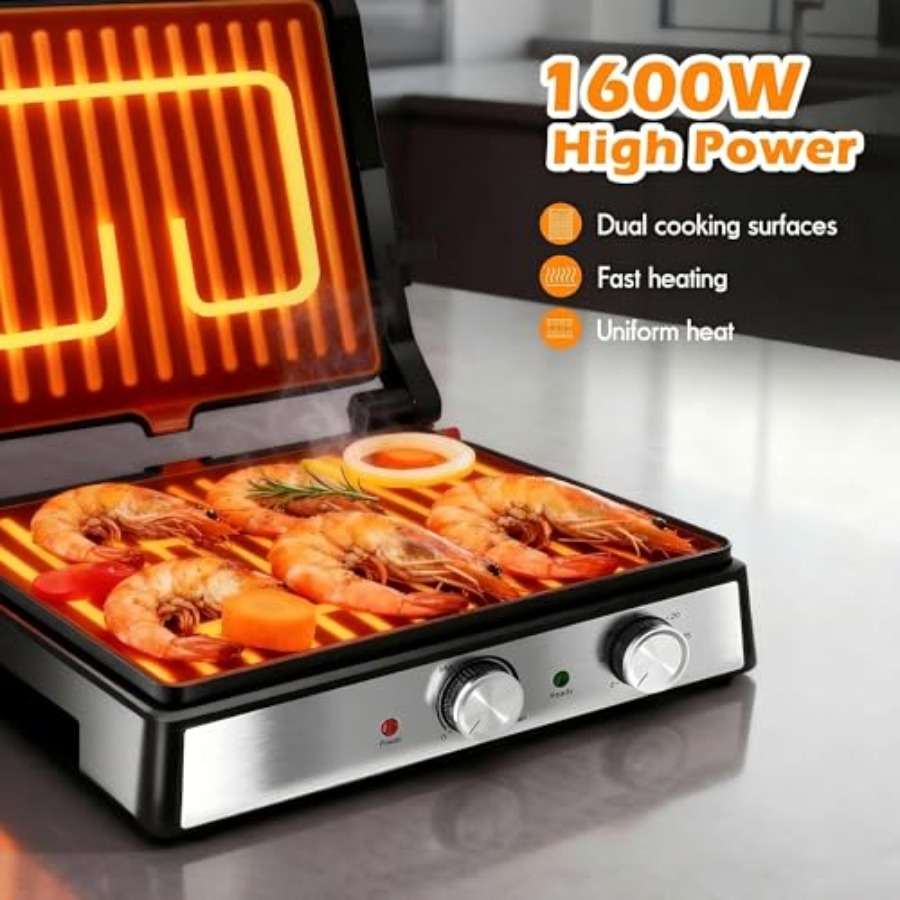 Machine à panini avec réglage  - Sandwich Press Grill avis et prix