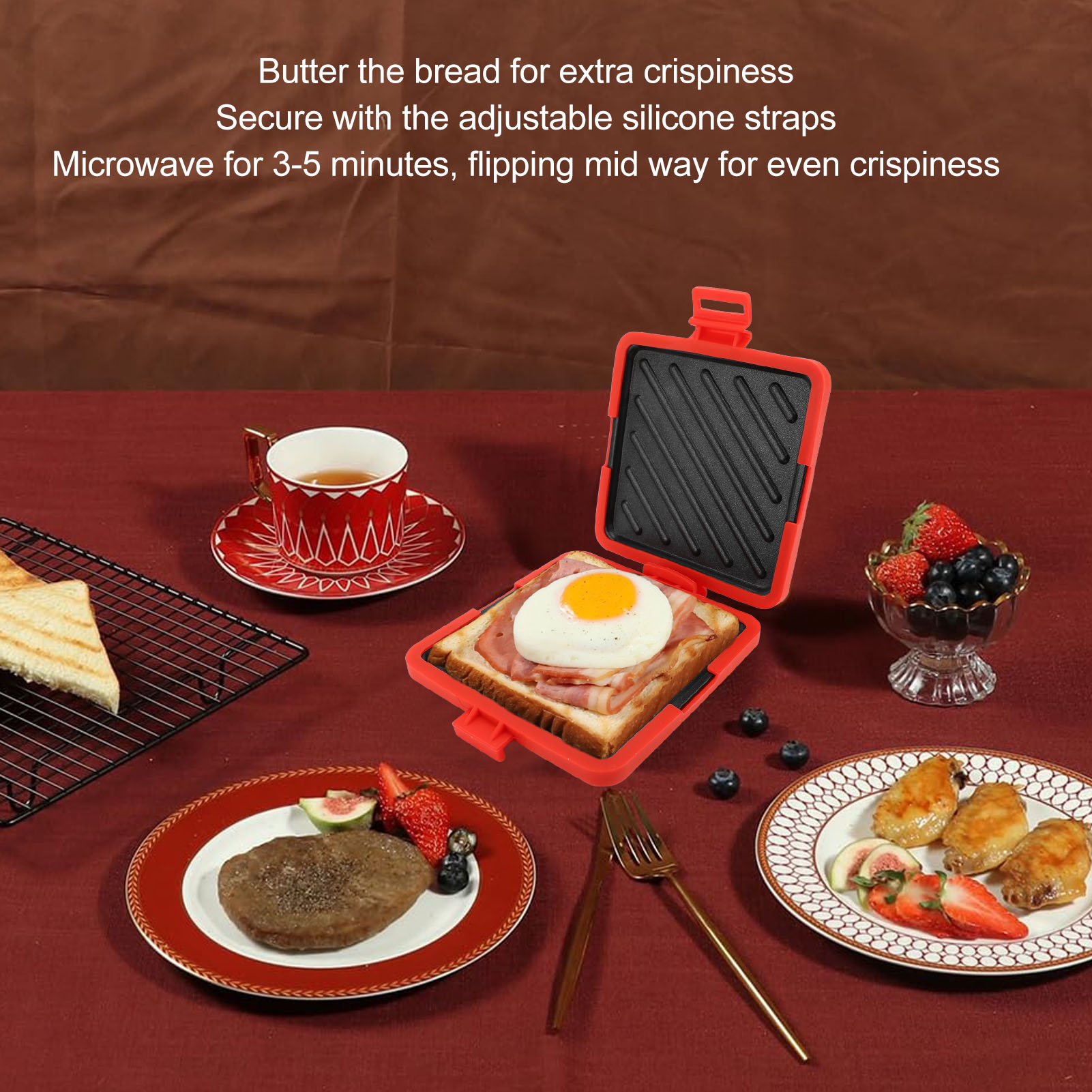 Toastie Maker Micro-ondes Toas - Sandwich Press Grill avis et prix