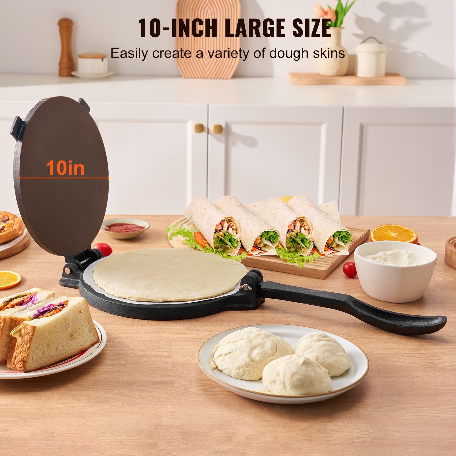 Presse à tortillas, 10 pouces, - Tortilla Press Cast avis et prix