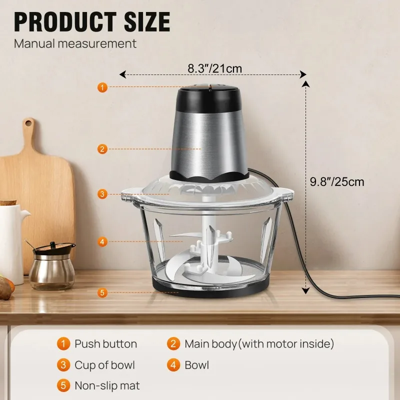 Hachoir à viande électrique 2L - Food Processor Large avis et prix